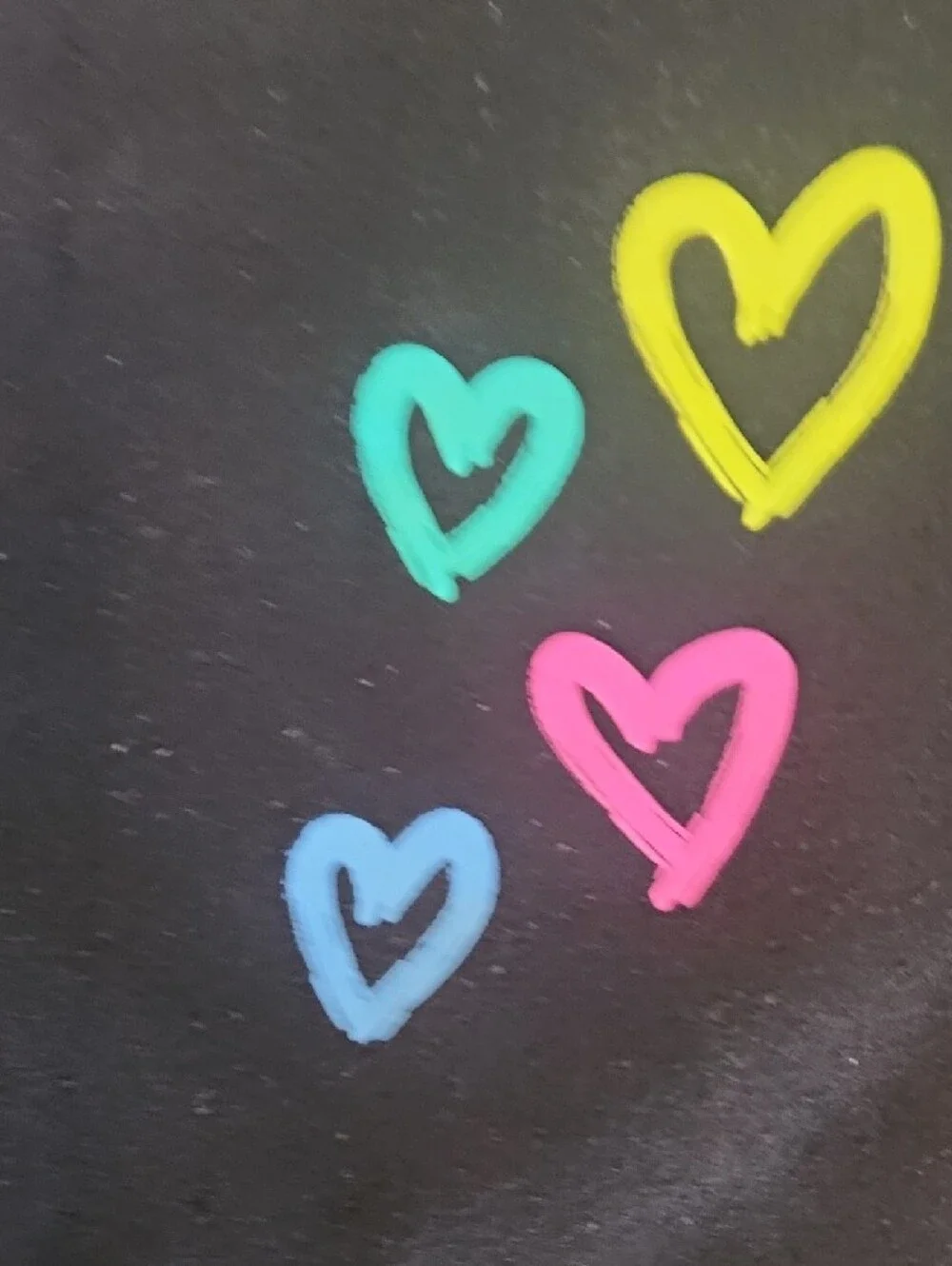 Children's Place Black Sweatshirt with Neon Heart Accents 3 T
